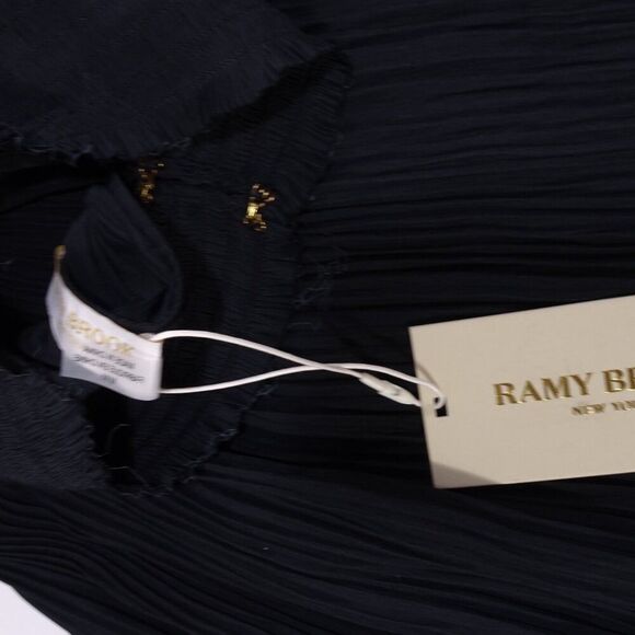 NWT 295 Ramy Brook Women's Arthur Pleated Mock Turtleneck Sleeveless Top M L - Picture 15 of 16